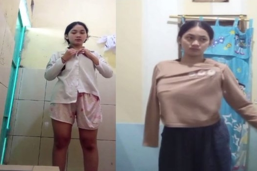 Nữ sinh tắm rửa gợi cảm và khao khát để bạn bè nhìn thấy hết